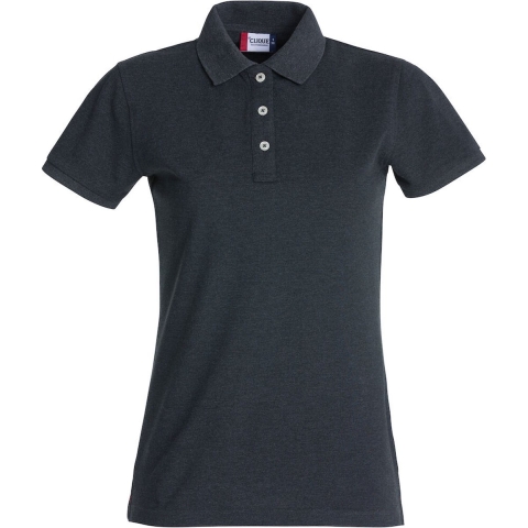 Clique 028241 Stretch Premium Polo Ladies - Antraciet Melange - S