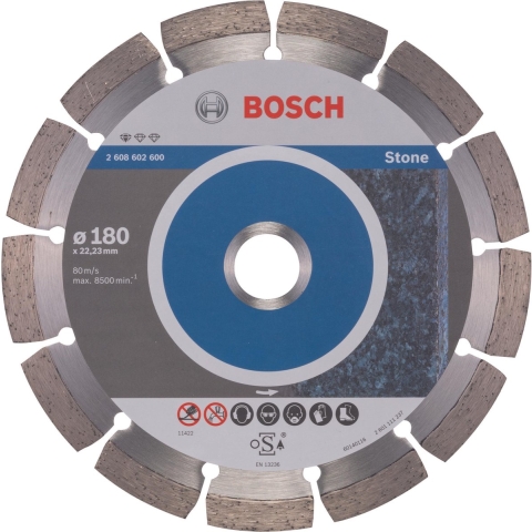 Bosch Accessoires Diamantdoorslijpschijf Standard for Stone 180 x 22,23 x 2 x 10 mm 1st - 2608602600