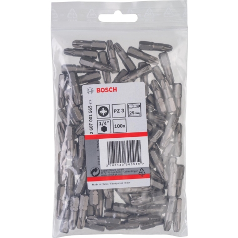 Bosch Accessoires Bit extra-hard PZ 3, 25 mm 25st - 2607001564
