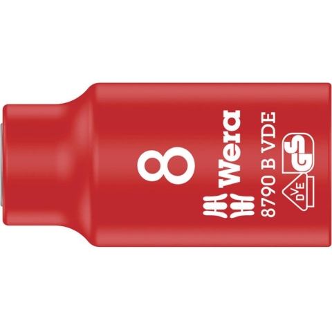 Wera 8790 B Zyklop VDE doppen, geïsoleerd, voorzien van 3/8" aandrijving, 8.0 x 46.0 mm - 1 stuk(s) - 05004952001