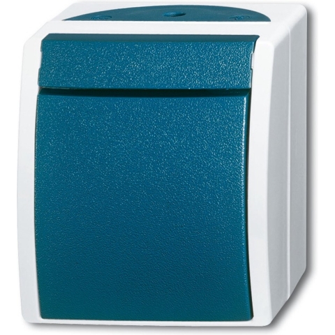 Busch-Jaeger 2601/7 W-53 Ocean (opbouw) Kruisschakelaar spatwaterdicht Blauw, Groen