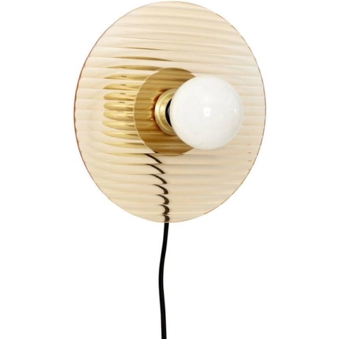 Hübsch - Halo Wandlamp Amber/Brass