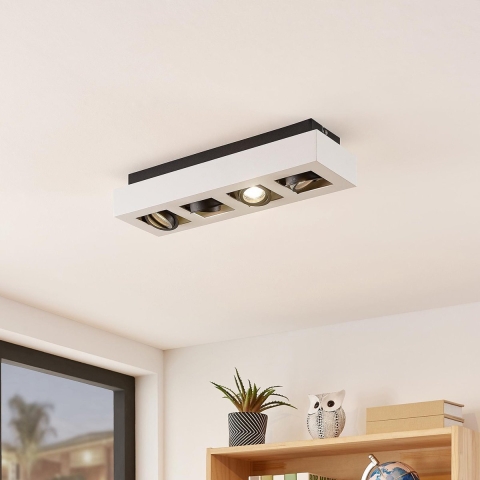 Arcchio - Vince 4 Plafondlamp Wit/Zwart