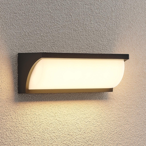 Lucande - Aune LED BuitenWandlamp Anthracite