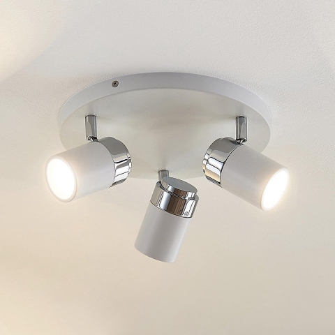 Lindby - Kardo 3 Plafondlamp White/Chrome