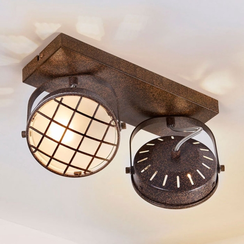 Lindby - Tamin 2 Plafondlamp Rust/White