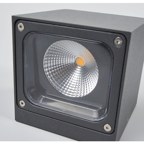 Lucande - Merjem Big Down Buiten Wandlamp IP54 Dak Grey