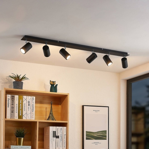 Lindby - Joffrey 6 Plafondlamp Black
