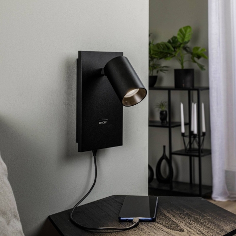 Arcchio - Brinja Wandlamp USB Black