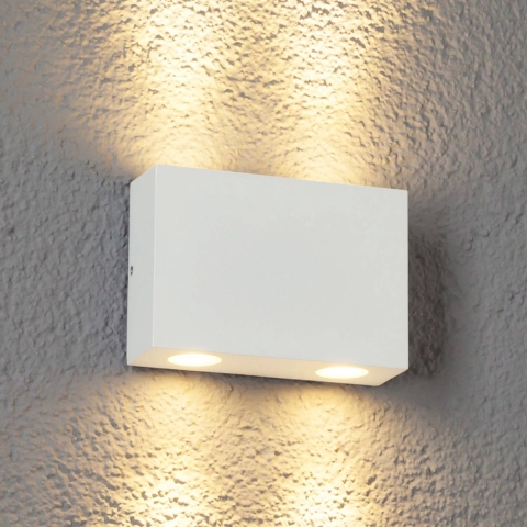 Lucande - Henor LED Up/Down Buiten Wandlamp White