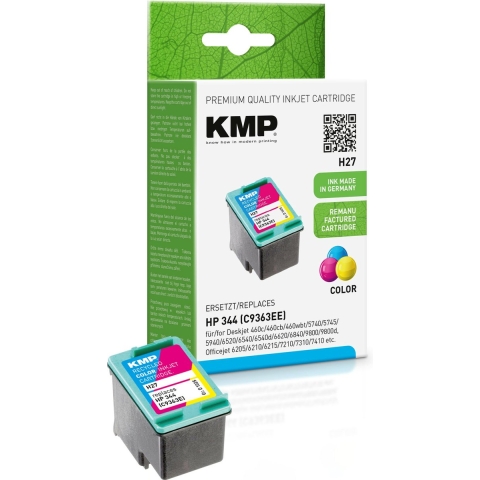 KMP Inktcartridge vervangt HP 344, C9363EE Compatibel Cyaan, Magenta, Geel H27 1025,4344