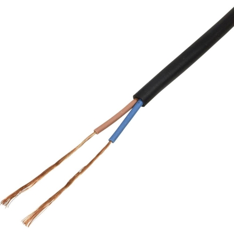 TRU COMPONENTS TC-13389156 Rubberkabel H05RN-F 2 x 0.75 mm² Zwart 50 m