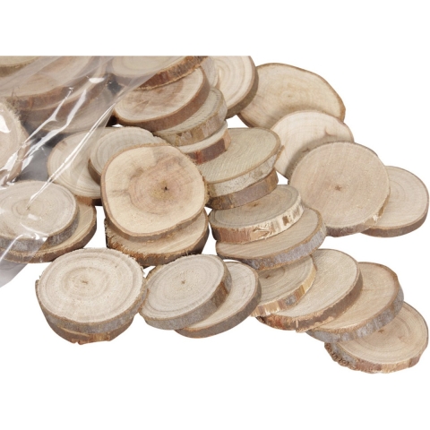 150x stuks houten decoratie boomschijven/boomschijfjes 3-5 cm -
