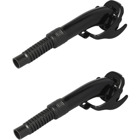 Set van 2x stuks flexibele metalen zwarte schenktuit voor jerrycan 24 cm -