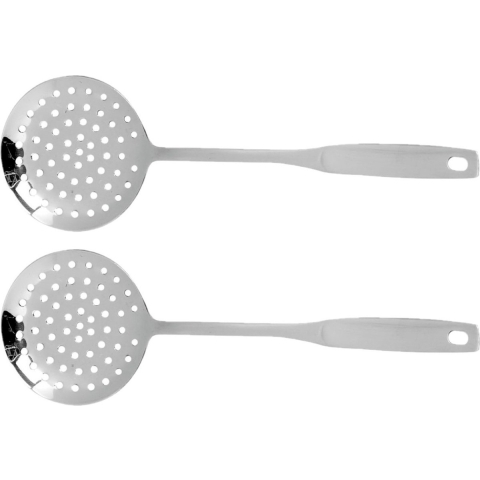 Cosy & Trendy RVS schuimspaan/schuimspatel - 2x stuks - 35 cm - Keukengerei - Zilver -