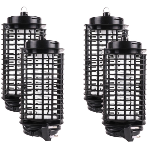 Muggenlamp - 4x - UV-LED - 10 x 22 cm - insectenlamp - 40 m bereik -