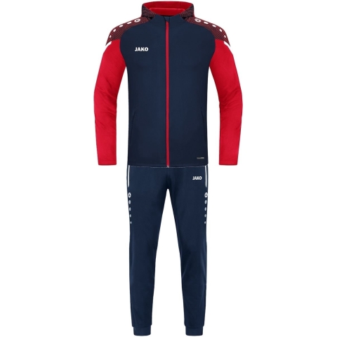 JAKO M9422 Polyesterpak Met Kap Performance - Marine/Rood - L