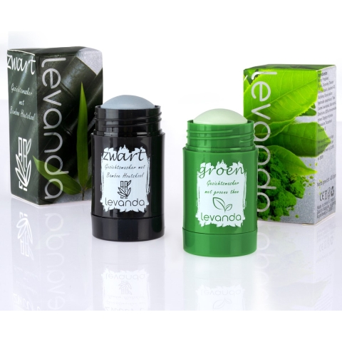 Levanda reinigende en verzorgende gezichtsmasker set met groene thee masker en bamboe houtskool klei masker Gezichtsreiniger - mee eters verwijderen blackhead remover mask - green tea mask stick green stick green mask clay mask cadeau voor vrouw