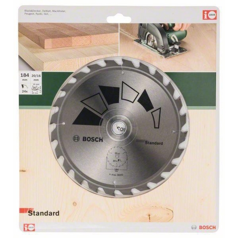 Bosch Accessoires Cirkelzaagblad Standard 184X20 T24 - 2609256B57