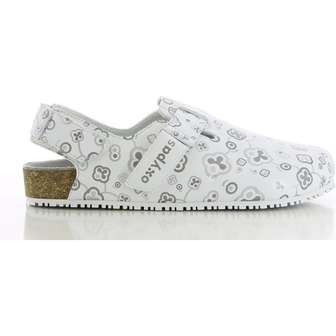 Oxypas muil met band Bianca | Wit/Zilver | Maat 35 - 00,154,182,35