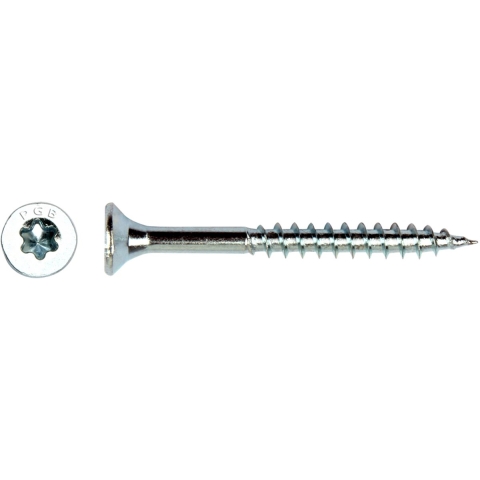 pgb-Europe PGB-FASTENERS | Spaanplaatschroef VZK-T Ø 6,0x120 Zn T30 | 100 st - PGWVTG001006001202