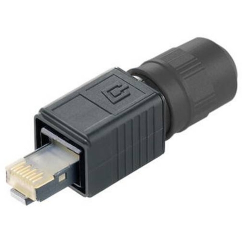 Telegärtner 100007463 RJ45-stekkerset variant 4 Stekker, recht Aantal polen: 8P8C Zwart 1 stuk(s)