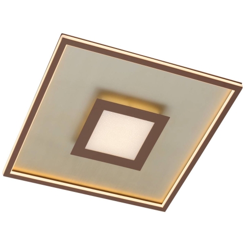 Lindby - Pekela Square LED Plafondlamp L60 Rust/Matt Gold