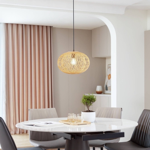 Lindby - Solvira Hanglamp Bamboo/Black