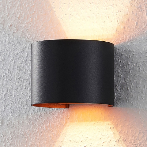 Arcchio - Zuzana Wandlamp Round Zwart/Goud