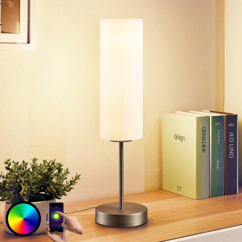 Lindby - Felice Tafellamp White/Nickel