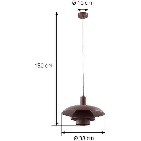 Lindby - Elorri Hanglamp Bruin