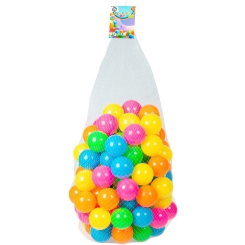 Kunststof ballenbak ballen 100x stuks 6 cm neon kleuren -