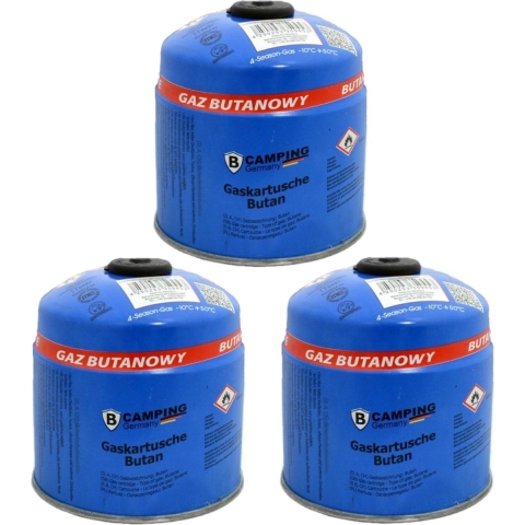 Butaangaspatroon navulling - 3x - 500 gram - voor camping kookpit/kookstel -