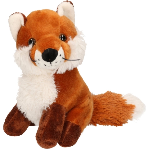 Pluche vos knuffel zittend 20 cm -