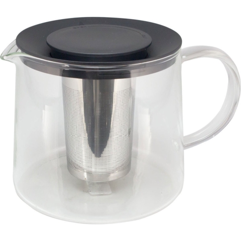 Theepot - 1,5 liter - met filter - glas/kunststof - theekan -