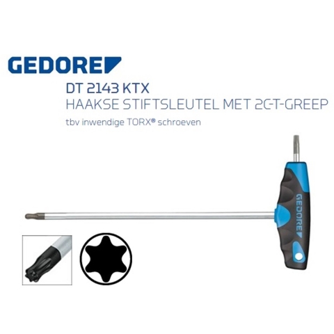 Gedore 2c T-greep stiftsleutel T30 - 2647532