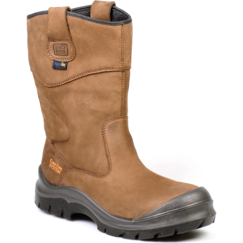 No Risk Werklaars Hawick Aqua-tex XW 1674.02 Metaalvrij S3 | Bruin | Maat 47 - 00.071.011.47
