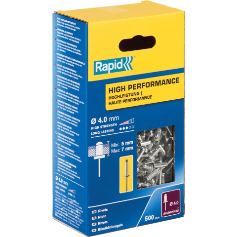 Rapid High Performance blindklinknagels | 4,0x10mm | 500 st | Box - 5001433