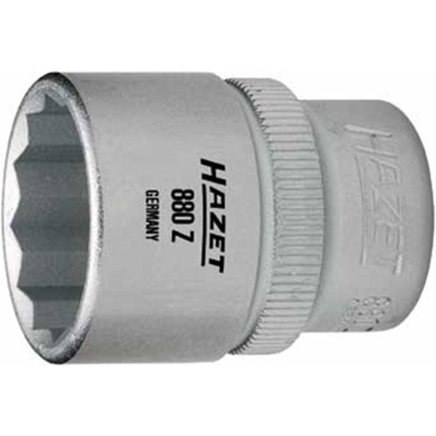 HAZET Dopsleutel 880Z-21 · 3/8 inch (10 mm) vierkant hol · Buitentwaalfkant tractieprofiel · SW 21 mm