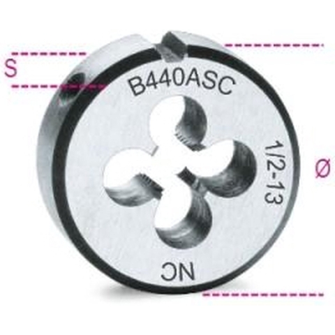 Beta Snijplaten, grove spoed, UNC draad verchroomd staal 440ASC 3/8 - 004400223