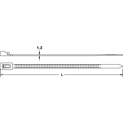 TRU COMPONENTS 1592810 TC-HVCR300BK203 Kabelbinder 300 mm 7.60 mm Zwart Hersluitbaar 100 stuk(s)