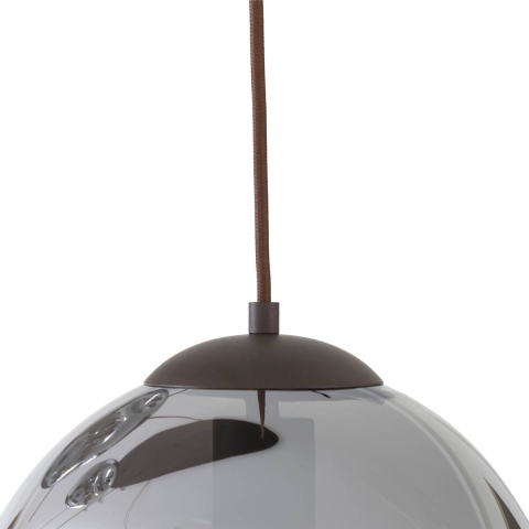 Lindby - Valentina 5 Oval Hanglamp Smoked Grey/Coffee