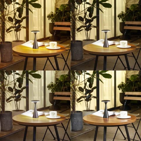 Lindby - Evelen Portable Taffellamp CCT Dim. IP54 Zwart