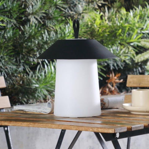 Lindby - Kalina LED Portable Buiten Taffellamp Zwart/Wit