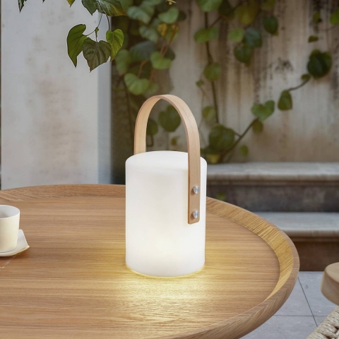 Lindby - Juria LED Portable Buiten Taffellamp Wit