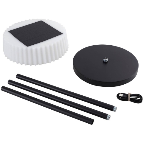 Lindby - Samine Portable Zonnecel Vloerlamp Dim. Zwart