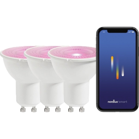 Nordlux - Lichtbronnen Smart Colour 4,7W PAR16 (10-380lm) Dim. White 3-pack GU10