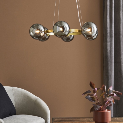 Markslöjd - Circle 6 Hanglamp Goud/Rook
