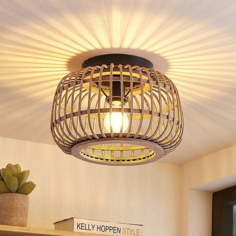 Lindby - Bominio Plafondlamp Ø33 Wood