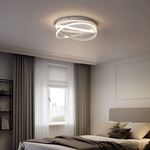 Lucande - Aldric LED Plafondlamp Ø45 Wit
